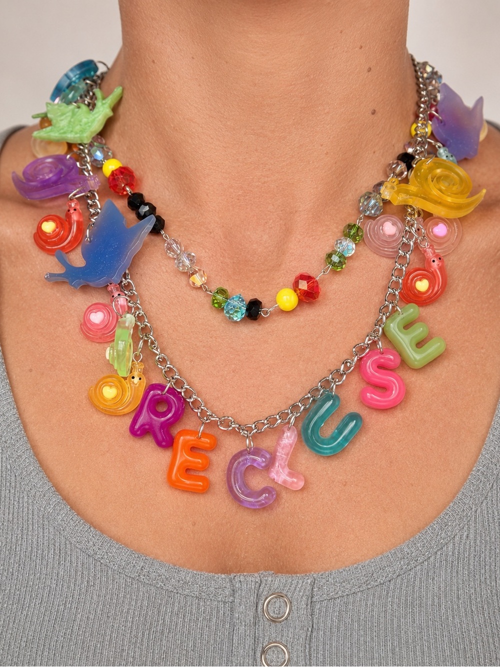 Relic Theory "Socially Unavailable" Charm Necklace - Picture 9 of 11